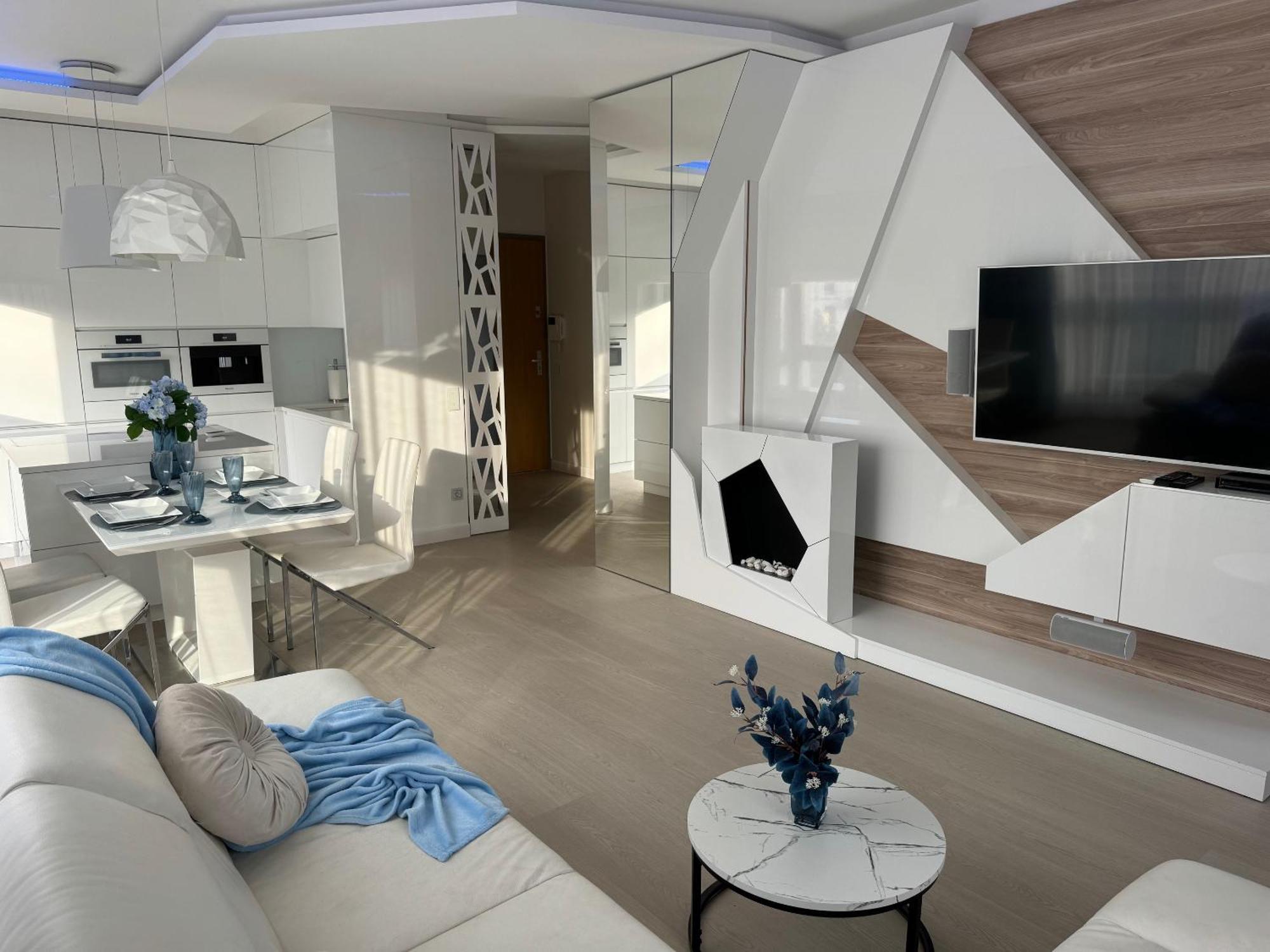 Blue Seaside Apartment Gdansk Bagian luar foto